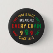 Juneteenth Breking Elke Keten Ronde Button 5,7 Cm (Voorkant)