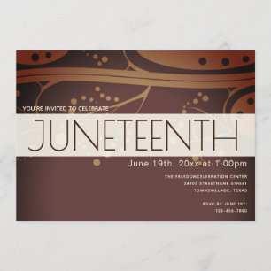 Juneteenth Brown Cream Freedom Celebration Kaart