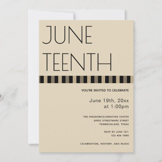 Juneteenth Brown Tan Black Freedom Verticaal Kaart (Voorkant)