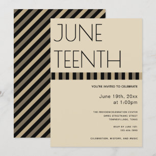 Juneteenth Brown Tan Black Freedom Verticaal Kaart