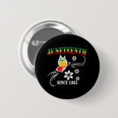 Juneteenth Butterfly Flag viert zwarte vrijheid Ronde Button 5,7 Cm (Voorkant /achterkant)