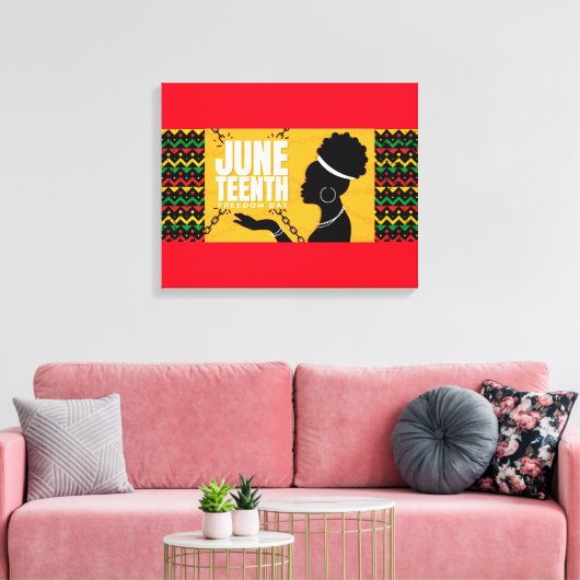 Juneteenth Canvas kunst aan de muur (Insitu (Woonkamer))