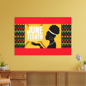 Juneteenth Canvas kunst aan de muur (Insitu (Woonkamer))