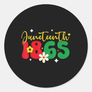 Juneteenth Celebrate Black Freedom 1865 Geschieden Ronde Sticker