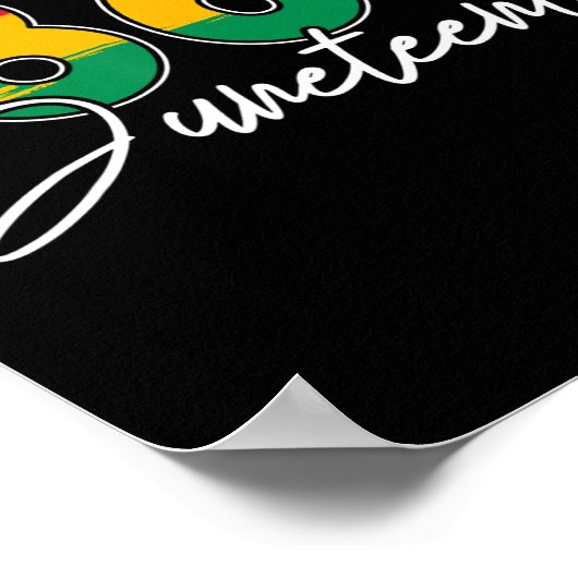 Juneteenth Celebrate Black Freedom 1865 Heart Hist Poster (Hoek)