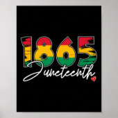Juneteenth Celebrate Black Freedom 1865 Heart Hist Poster (Voorkant)
