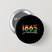Juneteenth Celebrate Black Freedom 1865 Heart Hist Ronde Button 5,7 Cm (Voorkant /achterkant)