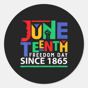 Juneteenth Celebrate Black Freedom Funny Vrouwen M Ronde Sticker