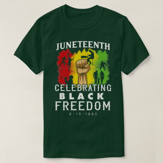 Juneteenth Celebrate Black Freedom T-shirt (Design voorkant)