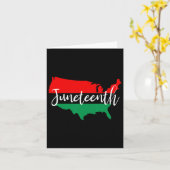 Juneteenth Celebrate Black Freedom Usa Map Black H Kaart (Gele Bloem)
