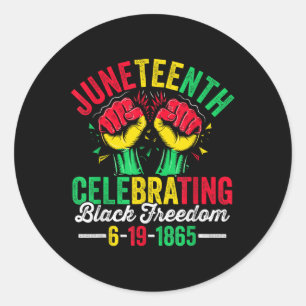 Juneteenth Celebrate Freedom 1865 Afro-Amerikaan Ronde Sticker