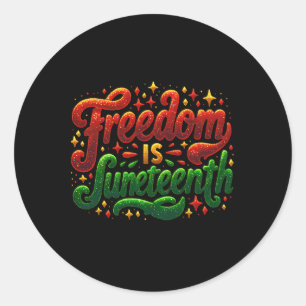 Juneteenth Celebrate Freedom 1865 Afro-Amerikaan Ronde Sticker