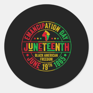 Juneteenth Celebrate Freedom 1865 Afro-Amerikaan Ronde Sticker