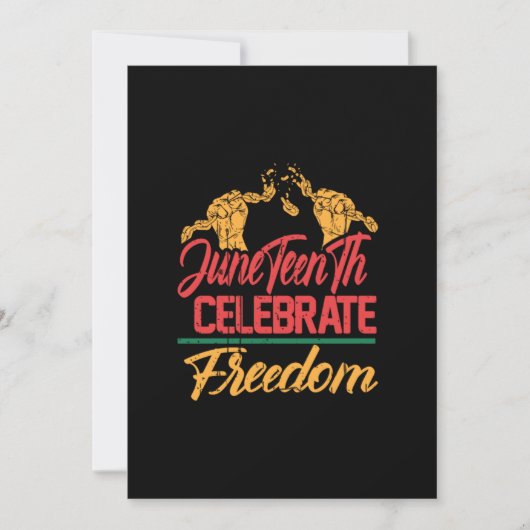 Juneteenth Celebrate Freedom Alberto.png Save The Date (Voorkant)