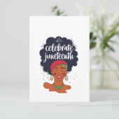 Juneteenth Celebrate Freedom Black History Pride Bedankkaart (Staand voorkant)