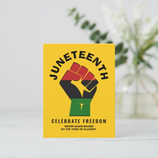 JUNETEENTH Celebrate Freedom Briefkaart (Staand voorkant)