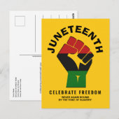 JUNETEENTH Celebrate Freedom Briefkaart (Voorkant / Achterkant)