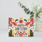 Juneteenth Celebrate Freedom Heritage symbolische  Feestdagenkaart (Staand voorkant)
