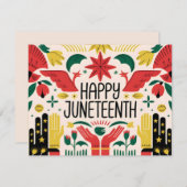 Juneteenth Celebrate Freedom Heritage symbolische  Feestdagenkaart (Voorkant / Achterkant)