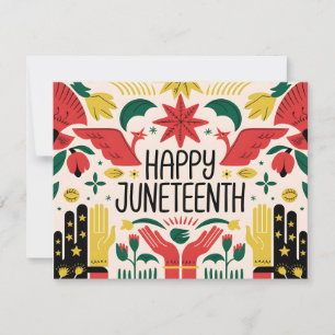 Juneteenth Celebrate Freedom Heritage symbolische  Feestdagenkaart