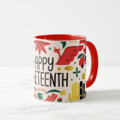 Juneteenth Celebrate Freedom Heritage symbolische  Mok (Voorkant rechts)