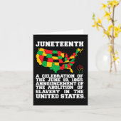 Juneteenth Celebrates Black African American Freed Kaart (Gele Bloem)