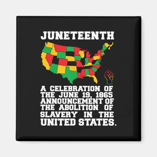 Juneteenth Celebrates Black African American Freed Magneet (Voorkant)
