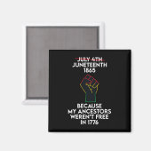 Juneteenth Celebrates Black African American Freed Magneet (Voorkant / Achterkant)