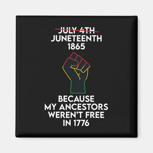 Juneteenth Celebrates Black African American Freed Magneet (Voorkant)