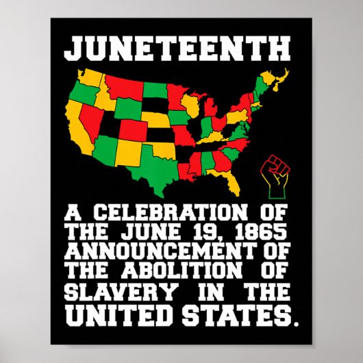 Juneteenth Celebrates Black African American Freed Poster (Voorkant)