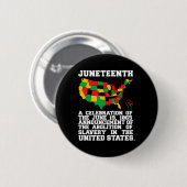 Juneteenth Celebrates Black African American Freed Ronde Button 5,7 Cm (Voorkant /achterkant)