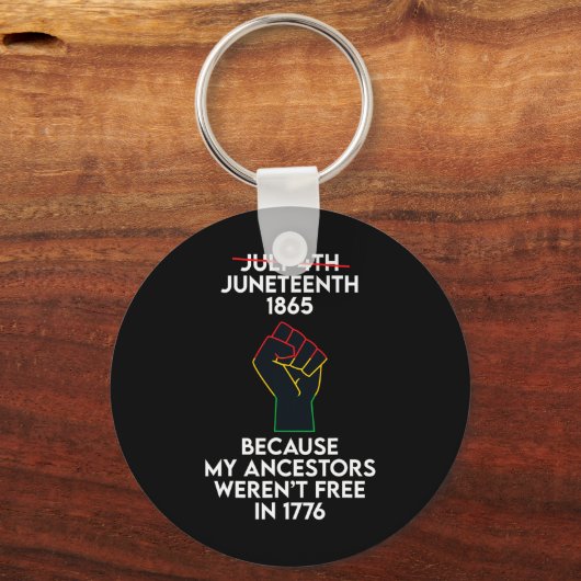 Juneteenth Celebrates Black African American Freed Sleutelhanger (Achterkant)