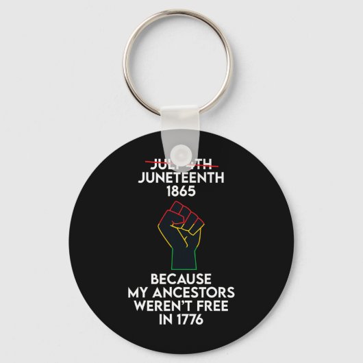 Juneteenth Celebrates Black African American Freed Sleutelhanger (Achterkant)