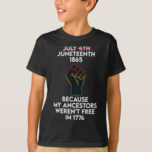 Juneteenth Celebrates Black African American Freed T-shirt (Voorkant)