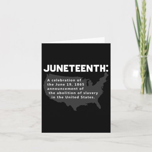 Juneteenth Celebrates Freedom Black African Americ Kaart (Voorkant)