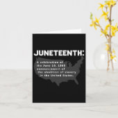 Juneteenth Celebrates Freedom Black African Americ Kaart (Gele Bloem)