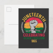 Juneteenth Celebrating Black Freedom 1865 Aankondigingskaart (Voorkant / Achterkant)