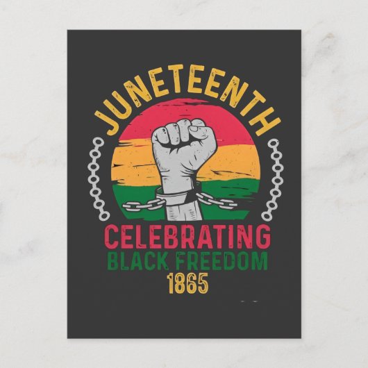 Juneteenth Celebrating Black Freedom 1865 Aankondigingskaart (Voorkant)