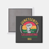 Juneteenth Celebrating Black Freedom 1865 Magneet (Voorkant / Achterkant)