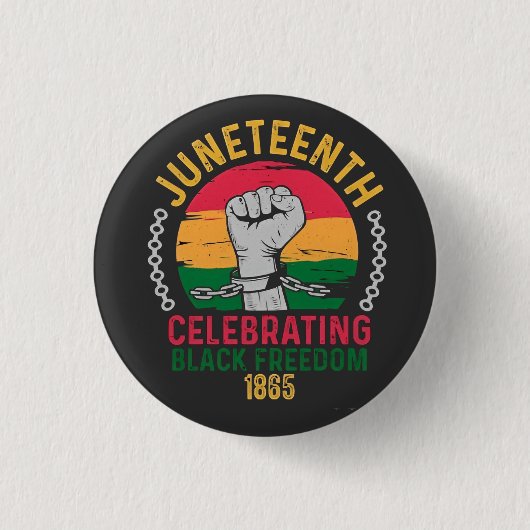 Juneteenth Celebrating Black Freedom 1865 Ronde Button 3,2 Cm (Voorkant)