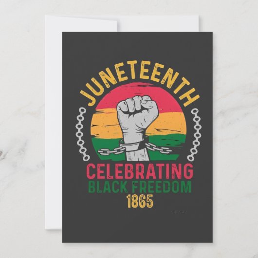 Juneteenth Celebrating Black Freedom 1865 Save The Date (Voorkant)