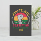 Juneteenth Celebrating Black Freedom 1865 Save The Date (Staand voorkant)