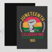 Juneteenth Celebrating Black Freedom 1865 Save The Date (Voorkant / Achterkant)