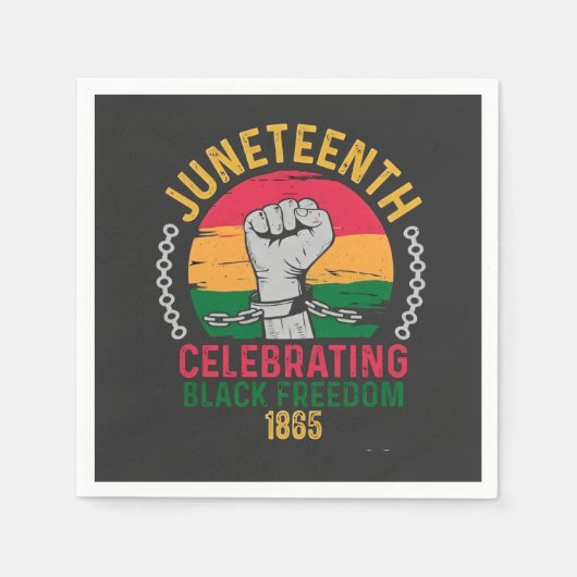 Juneteenth Celebrating Black Freedom 1865 Servet (Voorkant)