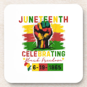 Juneteenth Celebrating Black Freedom Black Geschie Bier Onderzetter