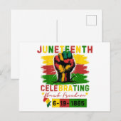 Juneteenth Celebrating Black Freedom Black Geschie Briefkaart (Voorkant / Achterkant)