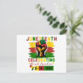 Juneteenth Celebrating Black Freedom Black Geschie Feestdagenkaart (Staand voorkant)