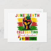 Juneteenth Celebrating Black Freedom Black Geschie Feestdagenkaart (Voorkant / Achterkant)
