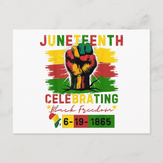 Juneteenth Celebrating Black Freedom Black Geschie Feestdagenkaart (Voorkant)