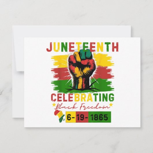 Juneteenth Celebrating Black Freedom Black Geschie Feestdagenkaart (Voorkant)